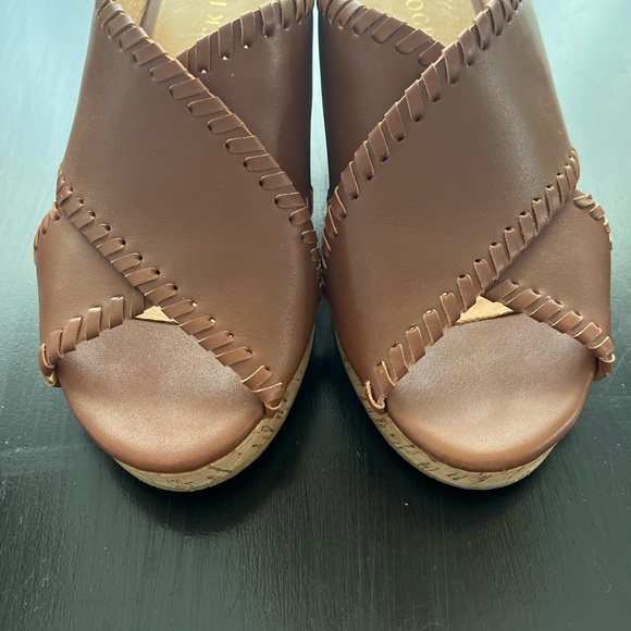 Brown Jack Rogers Wedges 9 - Picture 5 of 7